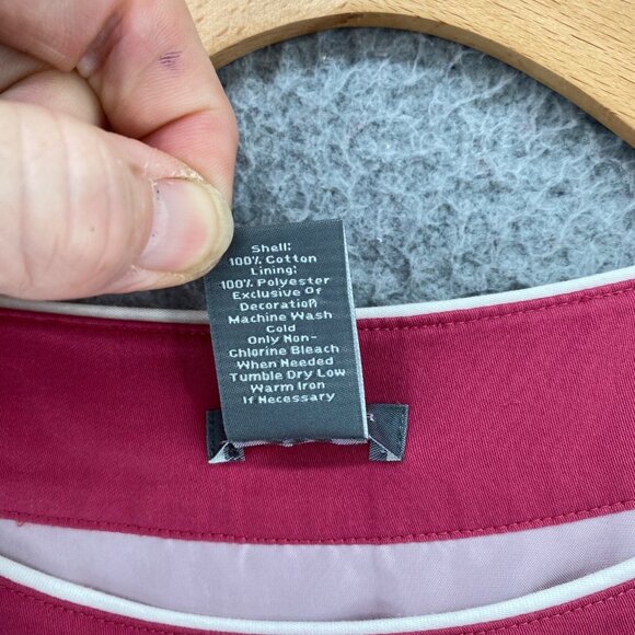 Ann Taylor Dress Womens 4 Petite Pink Polka Dot Scallop Hem Sheath Mini Casual - Picture 6 of 9